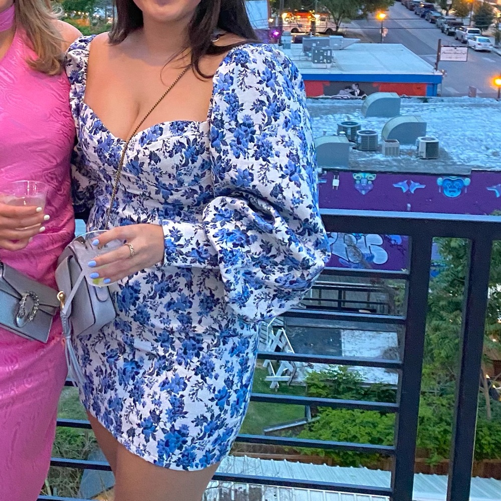 Floral Blue Dress